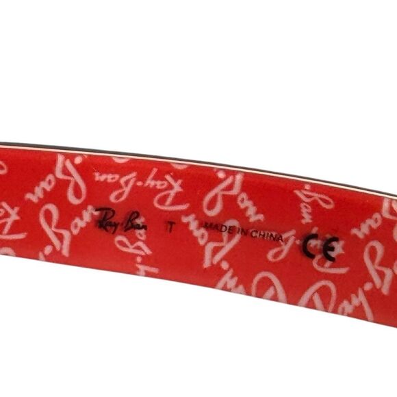 Ray-Ban Eyeglasses Frames RB5184 2479 Black Orange Round Full Rim with case - Picture 7 of 10